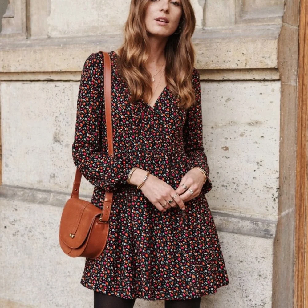 A.P.C. Silk Cherry Dress - Picture 1 of 7